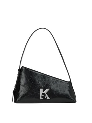 Borsa geometrica Karl Lagerfeld Jeans in pelle nera in DONNA