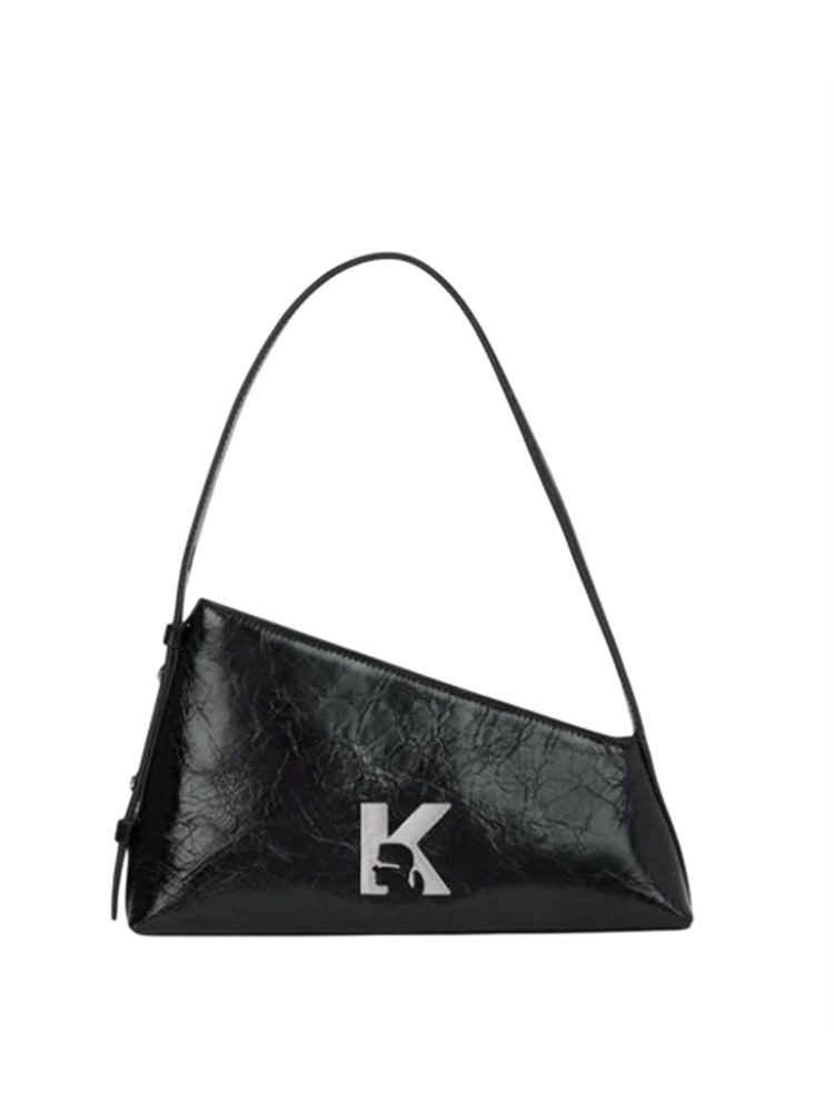 Borsa geometrica Karl Lagerfeld Jeans in pelle nera