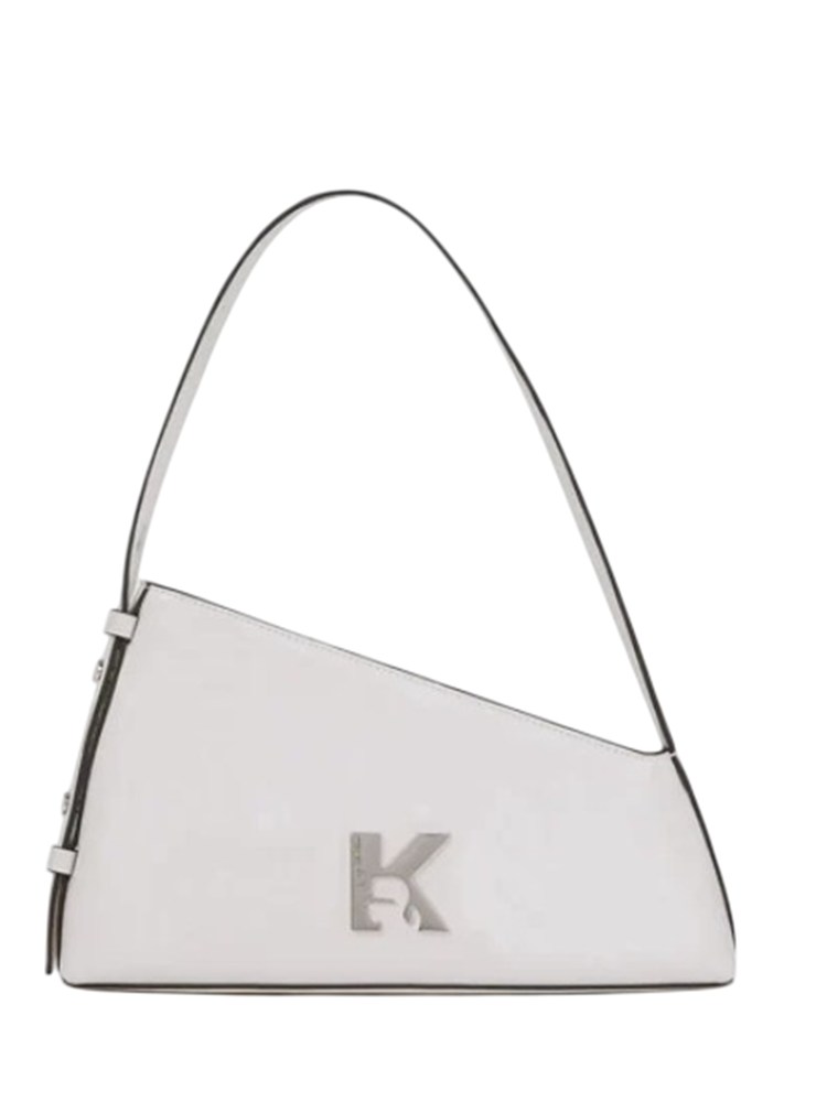 Borsa geometrica Karl Lagerfeld Jeans in pelle bianca