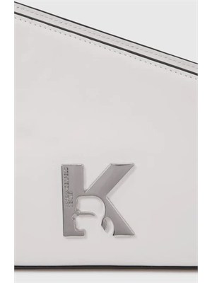 Borsa geometrica Karl Lagerfeld Jeans in pelle bianca in DONNA
