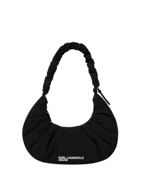 Borsa hobo piccola Karl Lagerfeld Jeans in nylon nero in DONNA