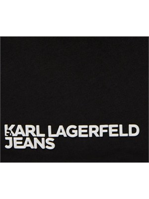 Borsa hobo piccola Karl Lagerfeld Jeans in nylon nero in DONNA