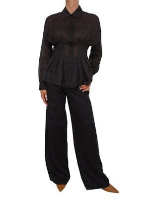 Camicia MSTORA Max Mara Studio in tela ramiÉ nera in DONNA