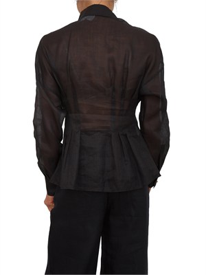 Camicia MSTORA Max Mara Studio in tela ramiÉ nera in DONNA
