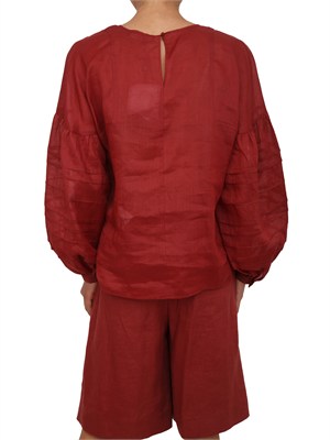 Blusa MSTPAESE Max Mara Studio in garza ramiÉ rossa in DONNA