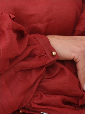 Blusa MSTPAESE Max Mara Studio in garza ramiÉ rossa in DONNA