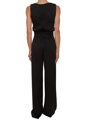 Tuta nera MSEDONATA Max Mara Studio in satin fluido in DONNA