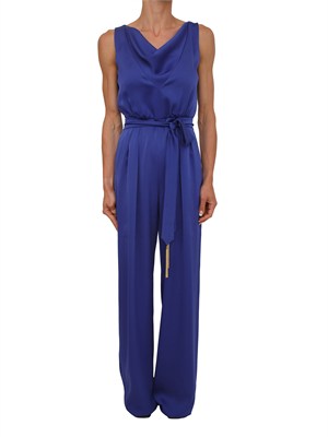Tuta blu MSEDONATA Max Mara Studio in satin fluido in DONNA