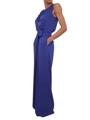Tuta blu MSEDONATA Max Mara Studio in satin fluido in DONNA