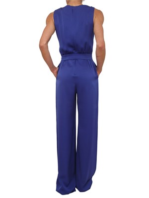 Tuta blu MSEDONATA Max Mara Studio in satin fluido in DONNA