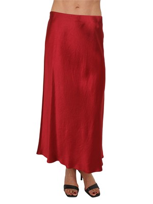 Gonna MMLALESSIO Max Mara MM in tessuto rosso lucido in DONNA