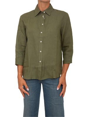 Camicia Emmgirello di Emme Marella in puro lino verde in DONNA