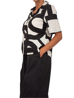 Camicia Emmferoce Emme Marella in cotone stampa nera in DONNA