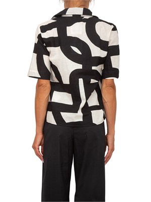 Camicia Emmferoce Emme Marella in cotone stampa nera in DONNA