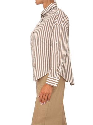 Camicia Emmuggioso di Emme Marella a righe beige in DONNA