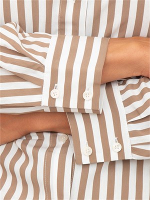 Camicia Emmuggioso di Emme Marella a righe beige in DONNA