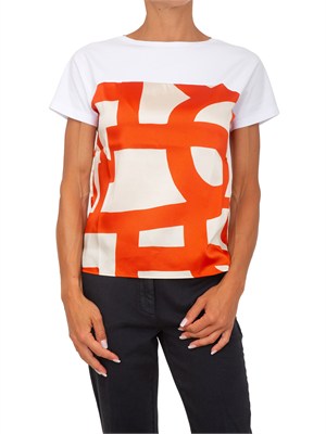 T-shirt Emmlampada Emme Marella in twill stampa in DONNA