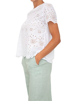 T-shirt bianca Emmveletta di Emme Marella in cotone in DONNA