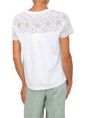 T-shirt bianca Emmveletta di Emme Marella in cotone in DONNA