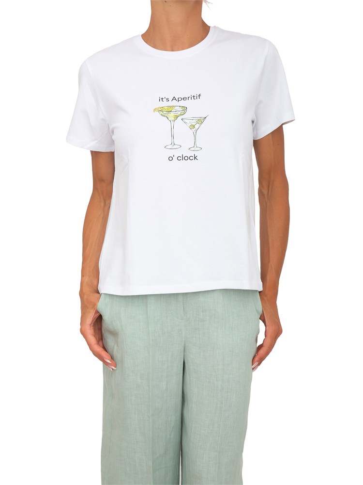 T-shirt bianca Emmgola Emme Marella con stampa