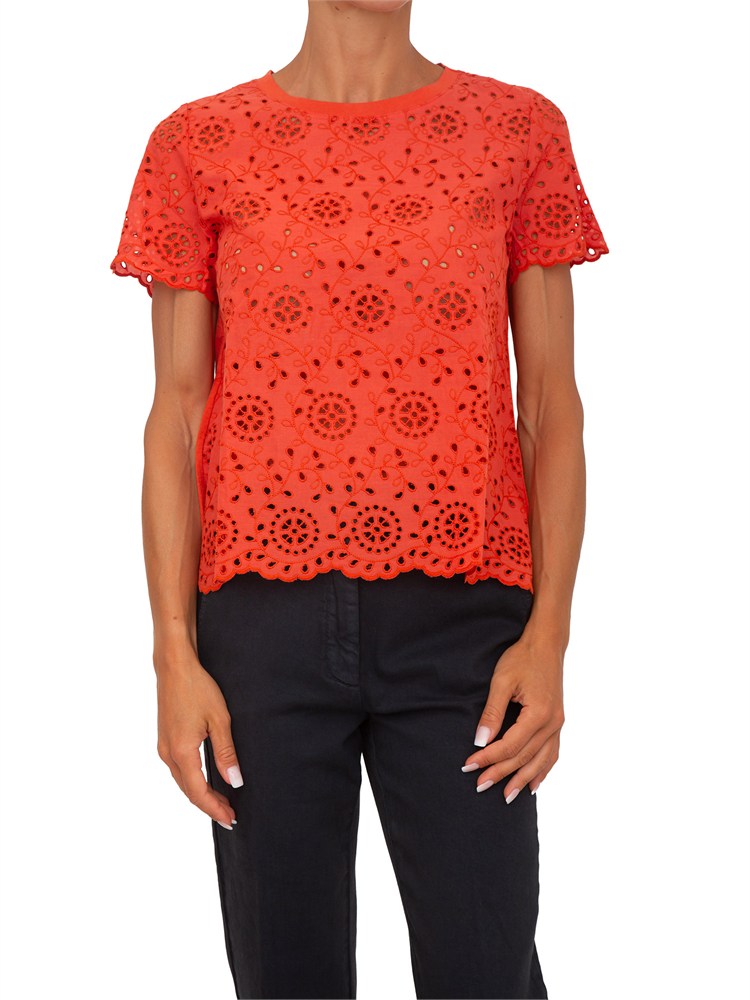 T-shirt corallo Emmveletta di Emme Marella in cotone