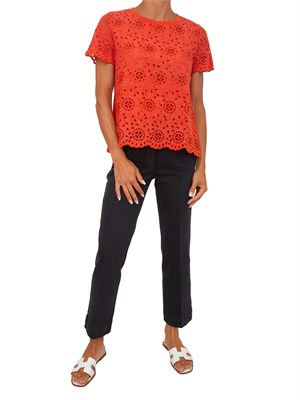 T-shirt corallo Emmveletta di Emme Marella in cotone in DONNA