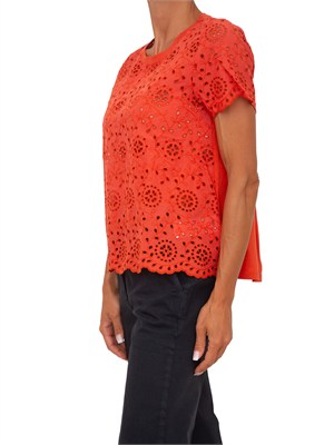 T-shirt corallo Emmveletta di Emme Marella in cotone in DONNA