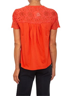 T-shirt corallo Emmveletta di Emme Marella in cotone in DONNA