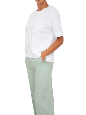T-shirt bianca Emmfirma di Emme Marella con taschino in DONNA
