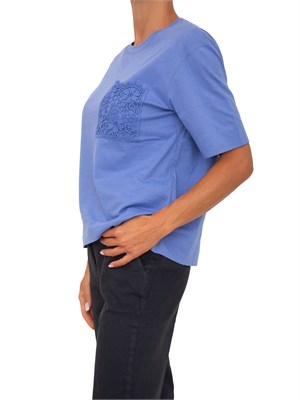 T-shirt blu Emmfirma di Emme Marella con taschino in DONNA