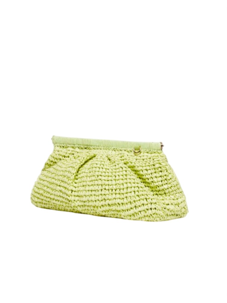 Borsa Paprica Emme Marella in rafia verde lime