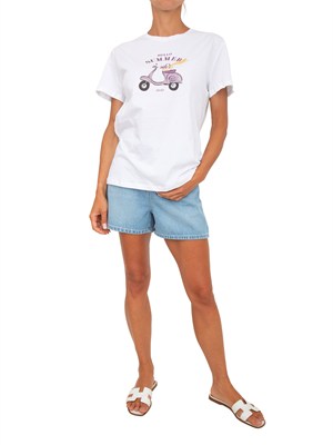 T-shirt bianca Liu Jo donna con stampa in DONNA