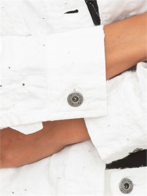 Giacca camicia Liu Jo in cotone sangallo bianco in DONNA