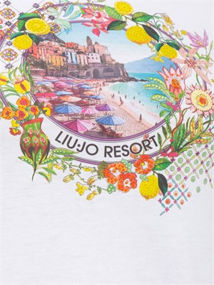 T-shirt Liu Jo bianca con stampa in DONNA