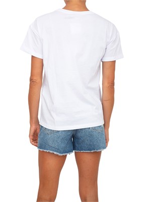T-shirt Liu Jo donna in cotone bianco e ricamo in DONNA