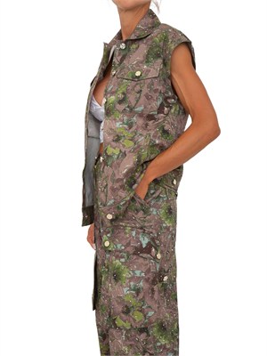 Gilet Liu Jo donna stampa militare e micro borchie in DONNA