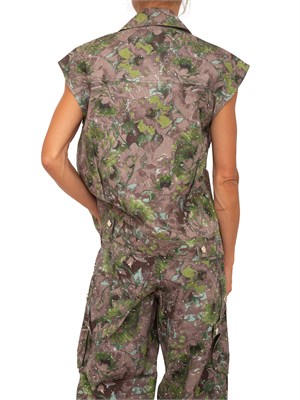 Gilet Liu Jo donna stampa militare e micro borchie in DONNA