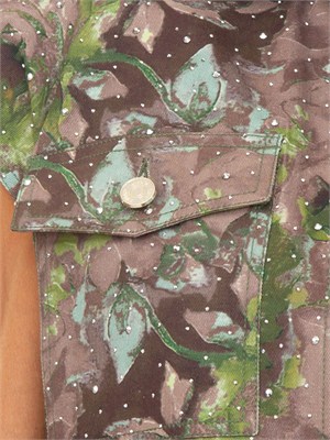 Gilet Liu Jo donna stampa militare e micro borchie in DONNA