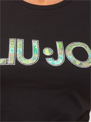 T-shirt nera Liu Jo donna in cotone in DONNA