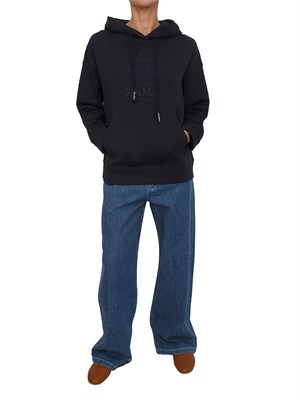 Felpa SMMANDREA Max Mara 'S in tessuto tecnico blu in DONNA