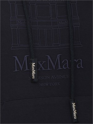 Felpa SMMANDREA Max Mara 'S in tessuto tecnico blu in DONNA