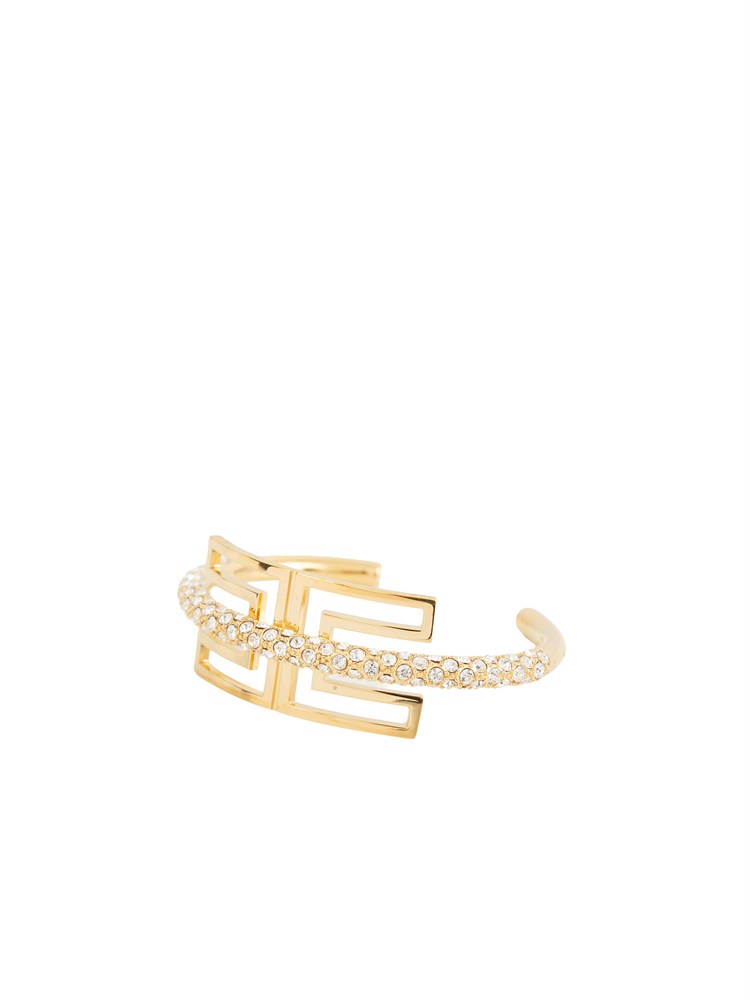 Bracciale Elisabetta Franchi in metallo dorato con strass