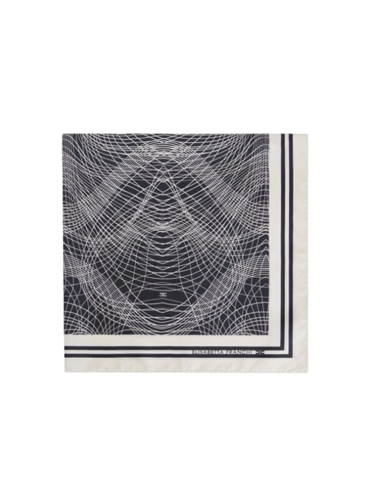 Foulard in seta Elisabetta Franchi burro nero