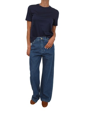 T-shirt blu MMLASTICE Max Mara MM in cotone e modal in DONNA