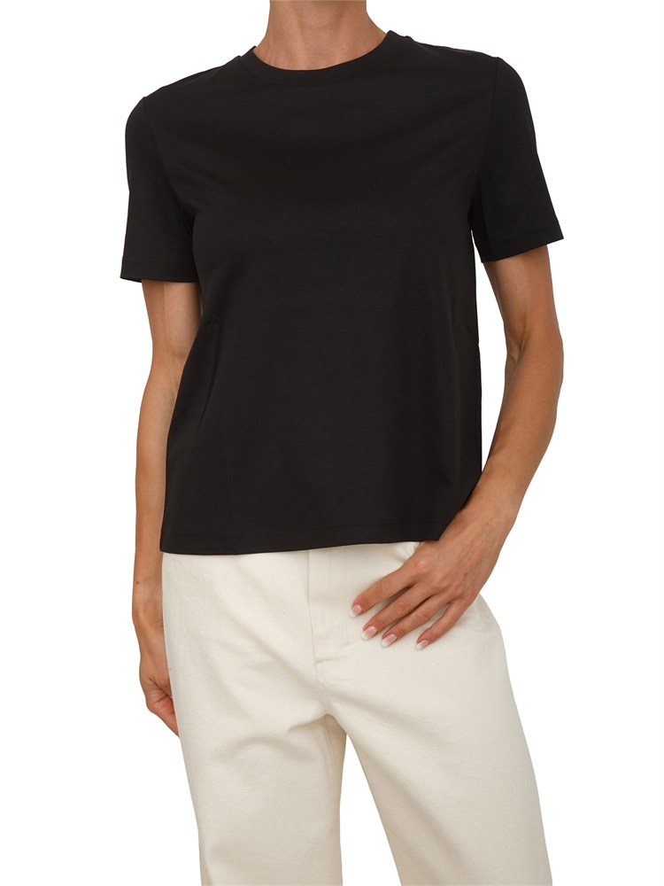 T-shirt nera MMLASTICE Max Mara MM in cotone e modal