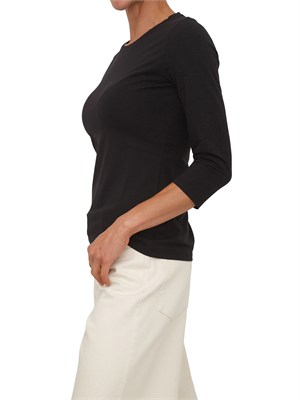 T-shirt nera MMLOBLIQUA Max Mara MM in cotone in DONNA