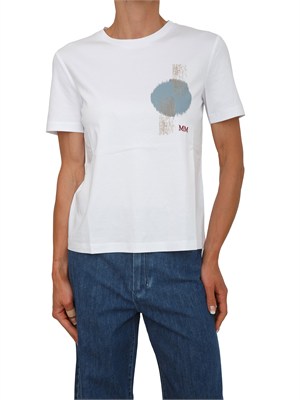 T-shirt bianca MMLNEGOZI Max Mara MM misto cotone in DONNA
