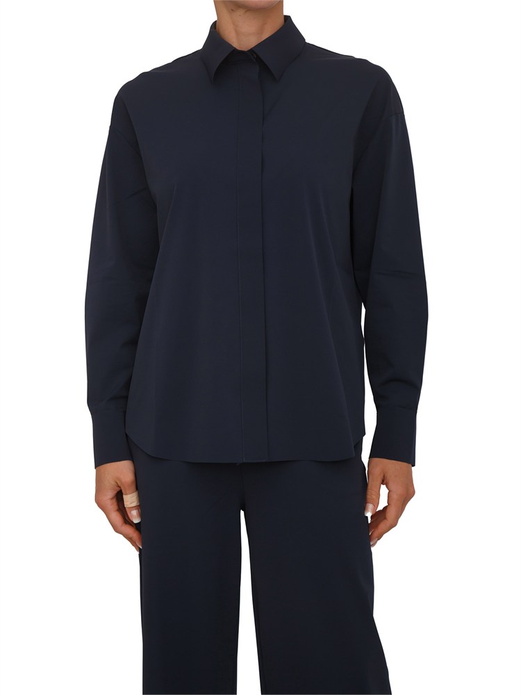 Camicia MMLBAITA Max Mara MM in tessuto tecnico blu
