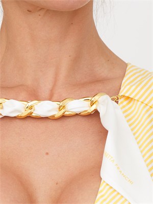Miniabito giallo Elisabetta Franchi in cotone in DONNA