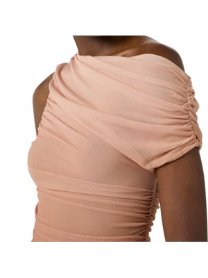 Abito in tulle Elisabetta Franchi marrone e cipria in DONNA